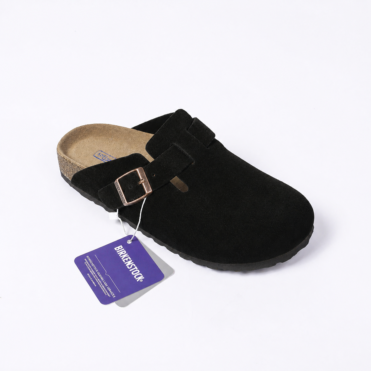 Birkenstock Boston Classic Clogs aus Wildleder – Taupe