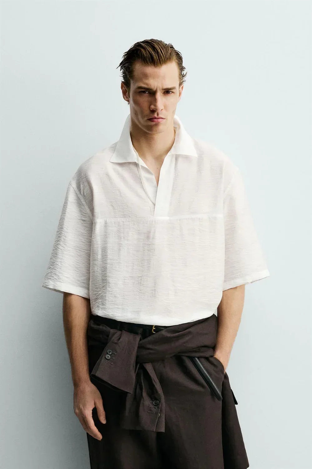FLUID JACQUARD POLO SHIRT